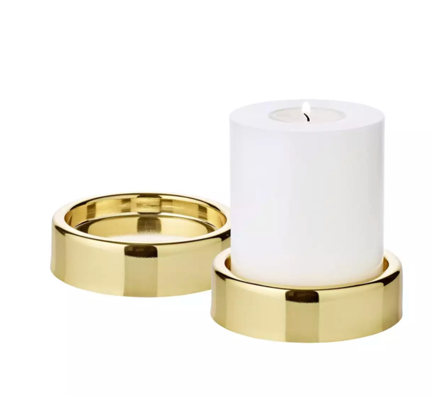 Edzard Set di 2 Candelieri/portacandele Sanremo, Nobile Argentato e protetto dall'ossidazione, Diametro 10 cm, per Candele a Colonna Edzard Set di 2 Candelieri/portacandele Sanremo, Nobile Argentato e protetto dall'ossidazione, Diametro 10 cm, per Candele a Colonna