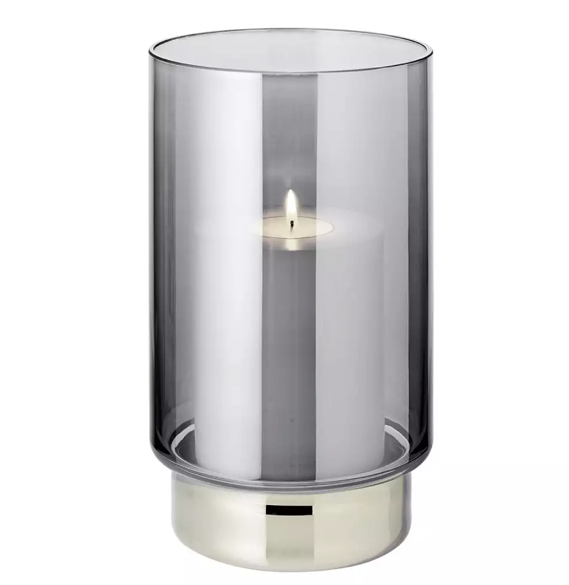 EDZARD Windlicht Molly Aus Kristallglas Mit Platinrand – 2er Set Inkl. 16 Maxi-Teelichter