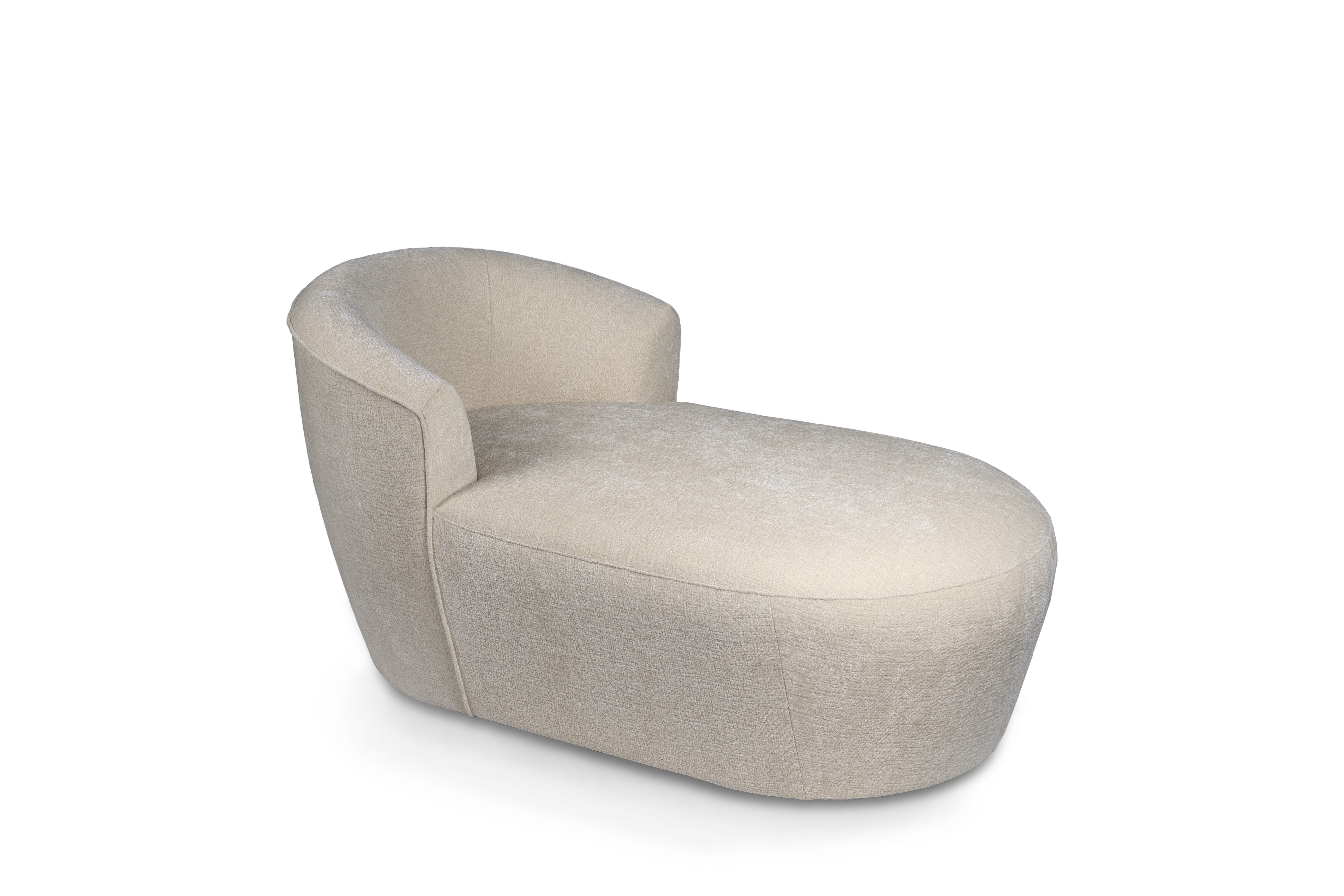 PTMD long sofa armchair Grasa White 9852 Fiore made of fabric