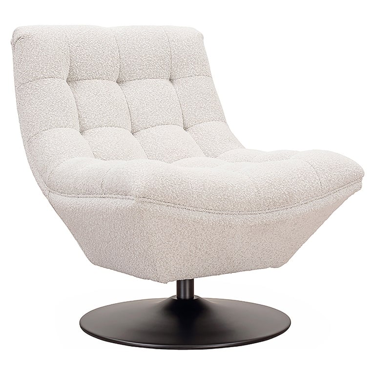 Richmond Interiors swivel armchair white bouclé (FR-Copenhagen 900 Bou
