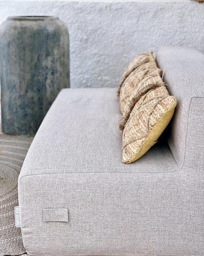 MXHOME Anreihbares Sofa - Abnehmbarer 3-Sitzer- Leineneffekt Taupe - Outdoor-www.Stil-Ambiente.de-Canapé EX-3 places effet Lin (1 banquette) CE-L3P