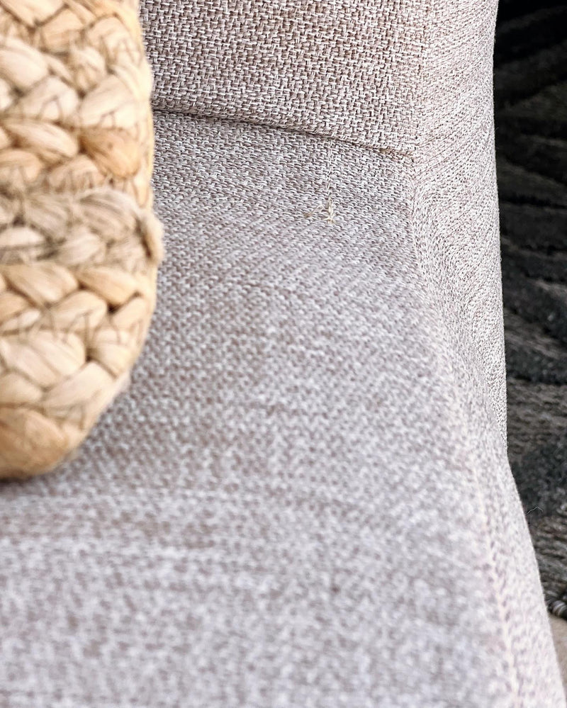 MXHOME Anreihbares Sofa - Abnehmbarer Bezug 5/6-Sitzer - Leineneffekt Taupe - Outdoor-www.Stil-Ambiente.de-Canapé EX 5 places (1 banquette + 2 modules) - tissu Lin gris) CE-L6P