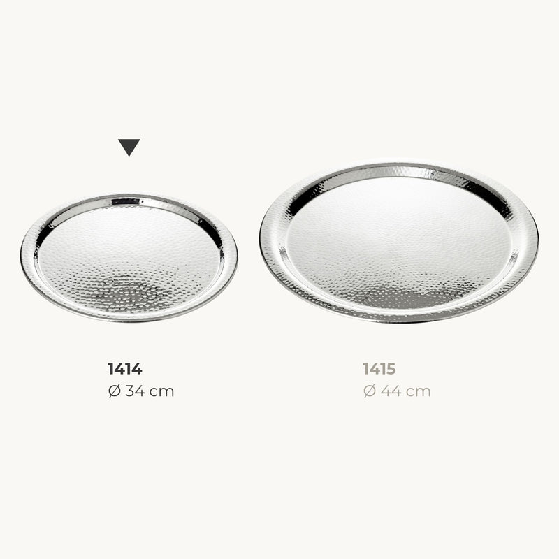 Edzard Tablett Martella (ø 34 cm) rund, Edelstahl hochglanzpoliert, Serviertablett, Dekotablett-4250076114149-www.Stil-Ambiente.de-1414