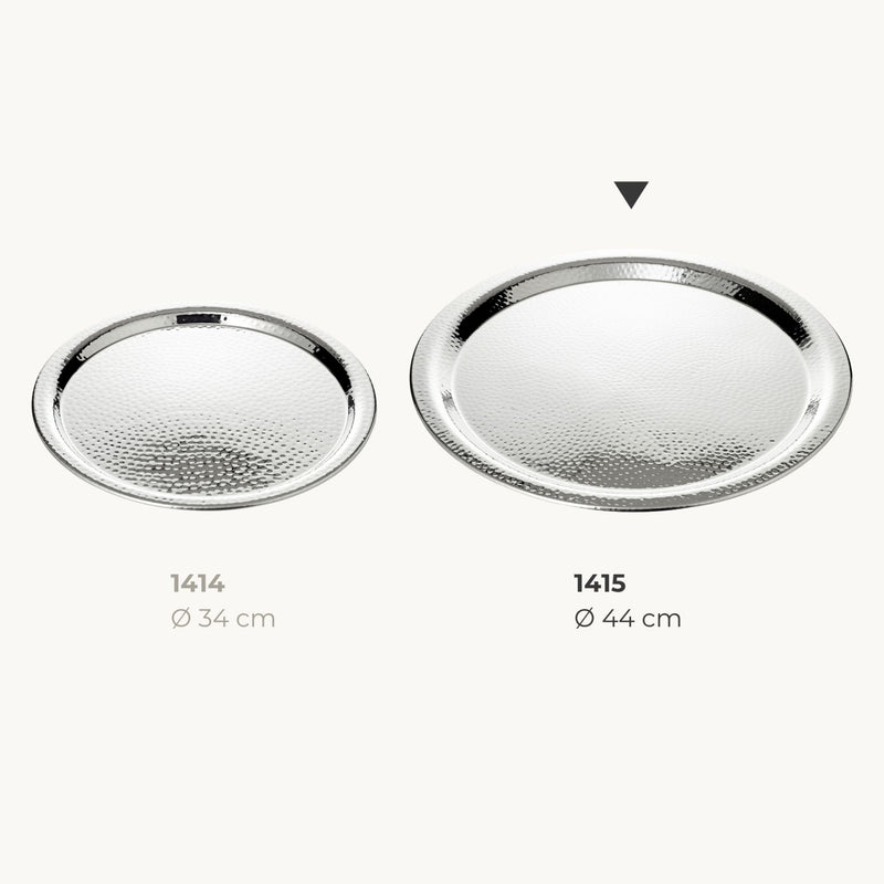 Edzard Tablett Martella (ø 44 cm) rund, Edelstahl hochglanzpoliert, Serviertablett, Dekotablett-4250076114156-www.Stil-Ambiente.de-1415