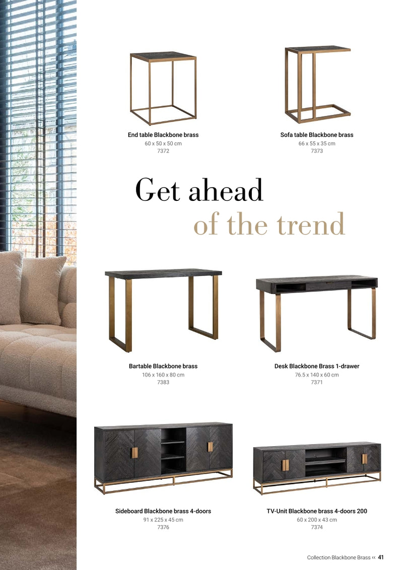 Richmond Interiors Sideboard Anrichte Blackbone silver 4-Türer + offenes Fach (Schwarz rustikal)