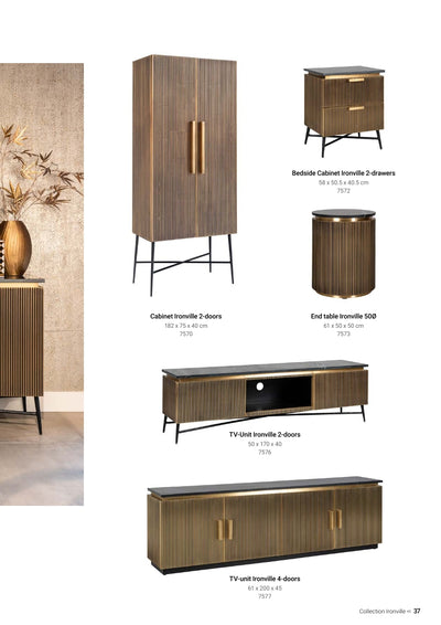 Richmond Interiors Credenza Ironville a 4 ante (oro)