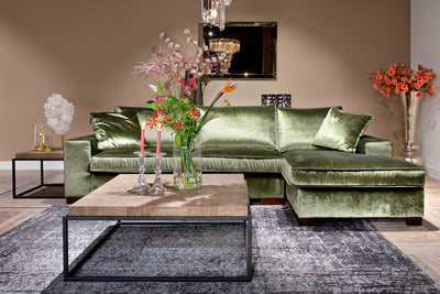 Richmond Interiors Sofa Couch Santos 2.5 -zuiverer+lounge rechts 170 cm diep x 349cm breed