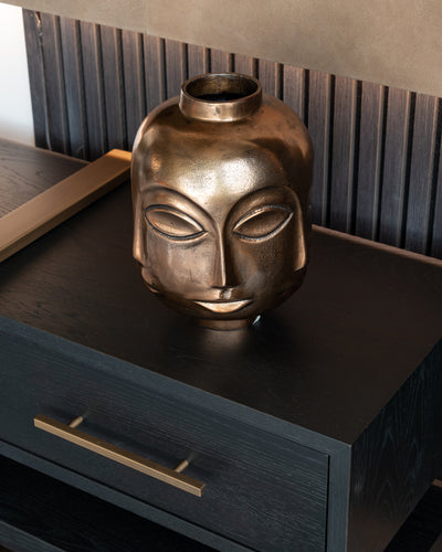 Richmond Interiors skænk gamle Cambon 3 -skuffer (mørk kaffe)