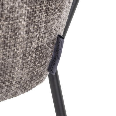 Richmond Interiors krzesło Fay Khaki Velvet Fire Retardant