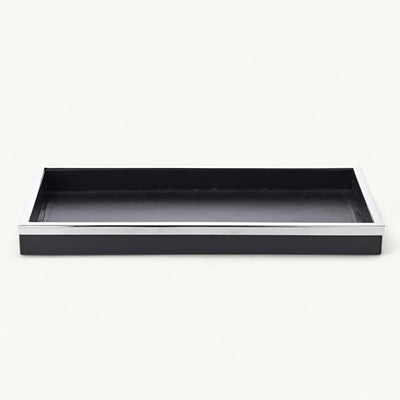 Edzard Tablett Jake (38x20 cm), schwarz, rechteckig, Stahl mit Kunstlederbezug-4250076184807-www.Stil-Ambiente.de-8480