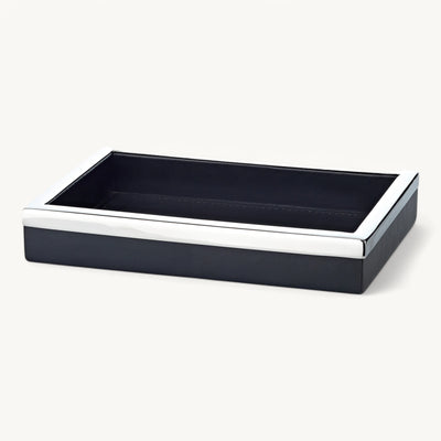 Edzard Tablett Scott (14x20 cm), schwarz, rechteckig, Stahl mit Kunstlederbezug-4250076184814-www.Stil-Ambiente.de-8481
