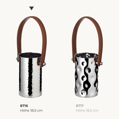 Edzard Flaschenkühler Gavin (H 18,5 cm, Ø 11 cm), gehämmert, Edelstahl, vernickelt-4250076187167-www.Stil-Ambiente.de-8716