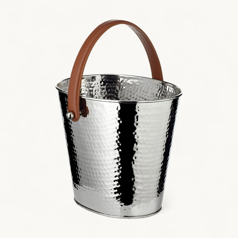 Edzard Sektkühler Gavin (26 x 21 cm, H 23 cm), gehämmert, Edelstahl, vernickelt-4250076187204-www.Stil-Ambiente.de-8720