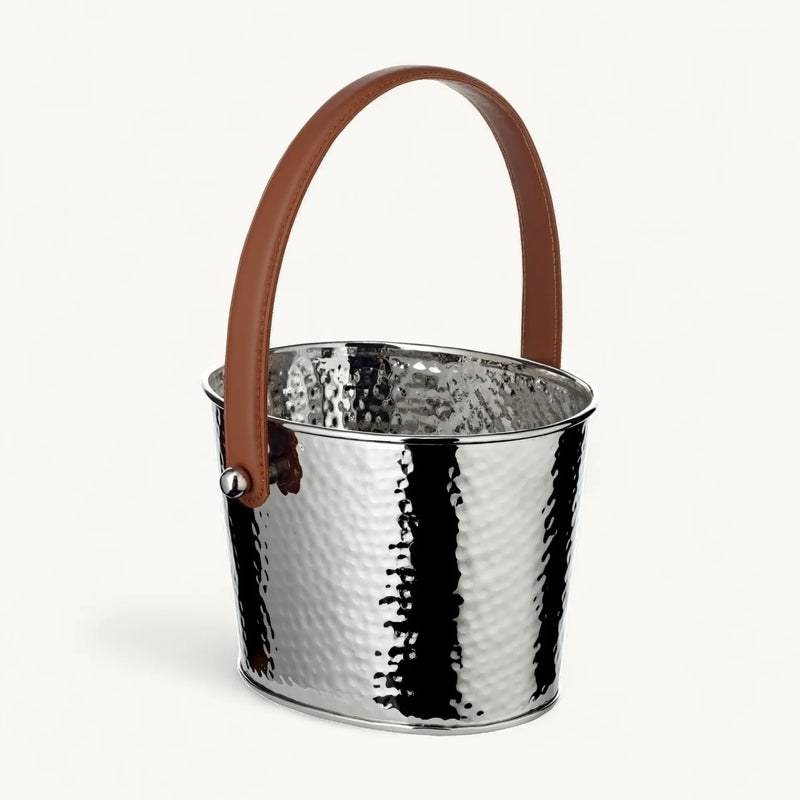 Edzard Sektkühler Gavin (23 x 18 cm, H 16 cm), gehämmert, Edelstahl, vernickelt-4250076187181-www.Stil-Ambiente.de-8718