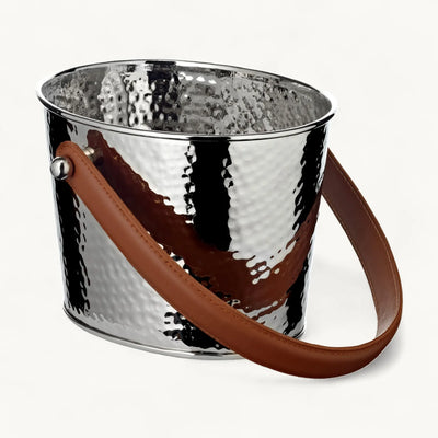 Edzard Sektkühler Gavin (23 x 18 cm, H 16 cm), gehämmert, Edelstahl, vernickelt-4250076187181-www.Stil-Ambiente.de-8718