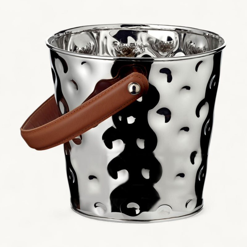 Edzard Sektkühler Gideon (26 x 21 cm, H 23 cm), gehämmert, Edelstahl, vernickelt-4250076187211-www.Stil-Ambiente.de-8721