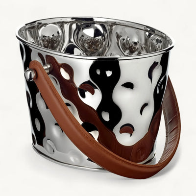 Edzard Sektkühler Gideon (23 x 18 cm, H 16 cm), gehämmert, Edelstahl, vernickelt-4250076187198-www.Stil-Ambiente.de-8719