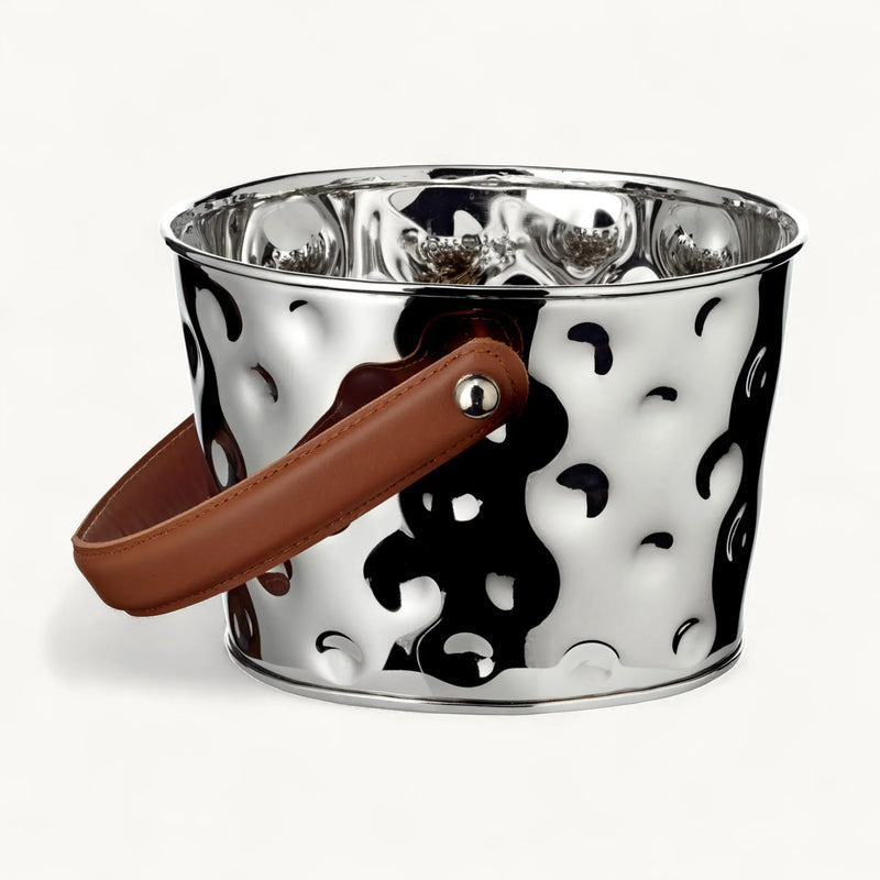 Edzard Sektkühler Gideon (23 x 18 cm, H 16 cm), gehämmert, Edelstahl, vernickelt-4250076187198-www.Stil-Ambiente.de-8719