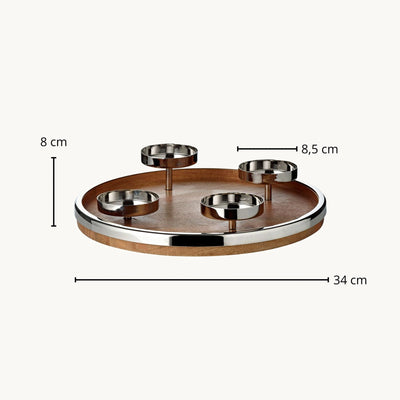 Edzard Adventskranz Lani (Ø 34 cm), Mangoholz mit Edelstahlrand-4250076189000-www.Stil-Ambiente.de-8900