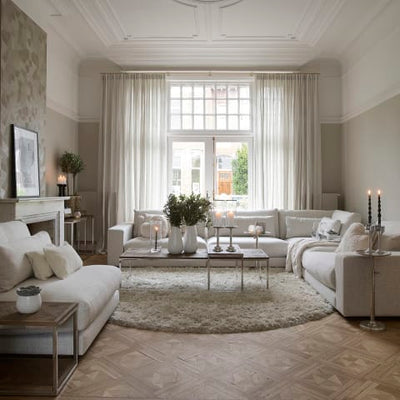 Riviera Maison Stephen Chaise Longue Right, bouclé, simply white