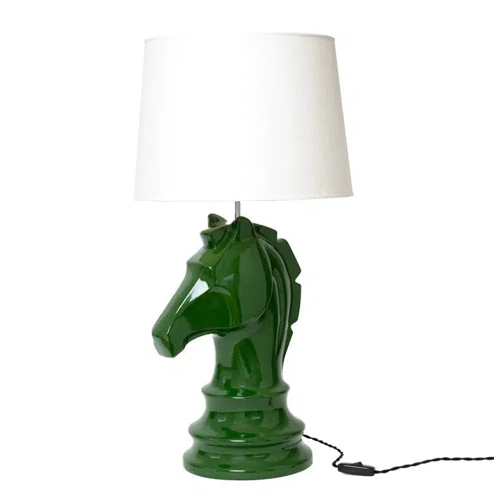 Adamsbro Lampenständer Schach Pferd Glazed Green Equestrian Collection-8814108344657-Stil-Ambiente-17-03-022G