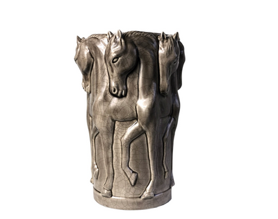 Adamsbro Pferd Keramik Vase Dancing Horses 42 cm Mud-Stil-Ambiente-17-08-014M