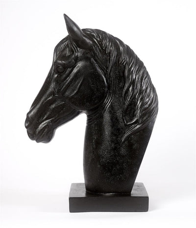 Adamsbro Pferd Statue Mondeui Marmor Schwarz 35X18X39,5-17-08-029B-Stil-Ambiente-17-08-029B