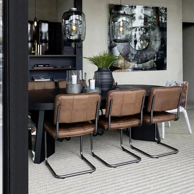 Artwood Esszimmerstuhl Leder CARLOS braun-www.Stil-Ambiente.de-04-95612