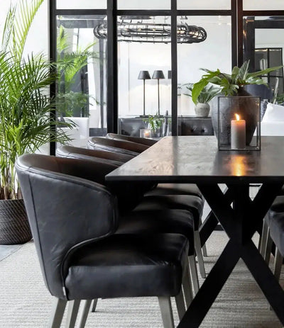 Artwood Esszimmerstuhl Leder LA VELLA schwarz-www.Stil-Ambiente.de-7504-13-432