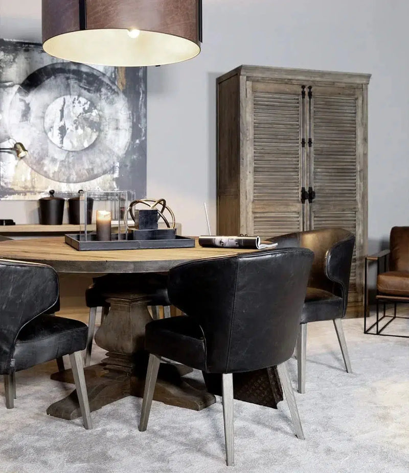 Artwood Esszimmerstuhl Leder LA VELLA schwarz-www.Stil-Ambiente.de-7504-13-432