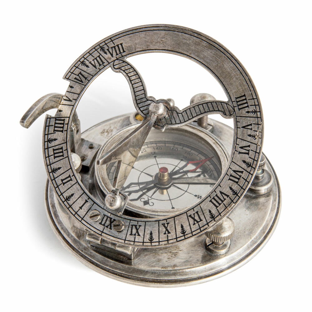 Compass Model Daniel Rhind Authentic Models Compass Mariners Compass, with sundial, aluminum, CO0