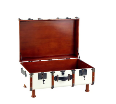 Authentic Models STATEROOM TRUNK TABLE, OFF WHITE-www.Stil-Ambiente.de-MF040OW