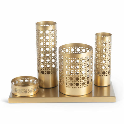 Authentic Models Stiftehalter, Utensilienhalter, Schreibtischorganizer, Eisen, Goldfarben, DA004-www.Stil-Ambiente.de-AUM0DA004