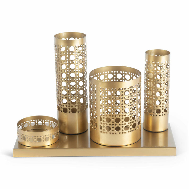 Authentic Models Stiftehalter, Utensilienhalter, Schreibtischorganizer, Eisen, Goldfarben, DA004-www.Stil-Ambiente.de-AUM0DA004