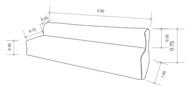 MXHOME Anreihbares Sofa - Abnehmbarer 3-Sitzer- Leineneffekt Taupe - Outdoor-www.Stil-Ambiente.de-Canapé EX-3 places effet Lin (1 banquette) CE-L3P