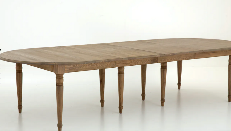 Flamant dining table EDMUND, weathered oak, 220 (340) cm