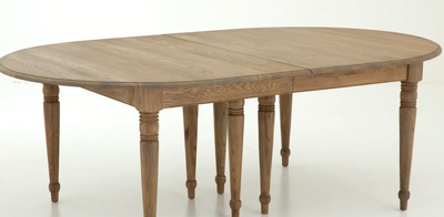 Stół do jadalni Flamant EDMUND, dąb postarzany, 220 (340) cm