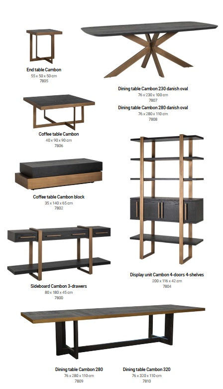 Ричмондский интерьерский боковой стол камбоновый слой