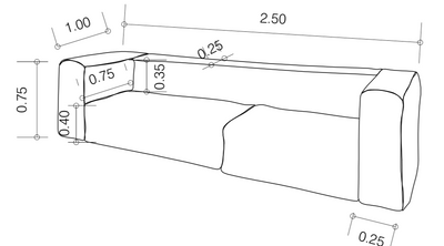 MXHOME Modulsofa - Abziehbar 3-Sitzer - Raphia - Outdoor-www.Stil-Ambiente.de-Canapé EX 3 places Raphia (2 modules) CE-R4P