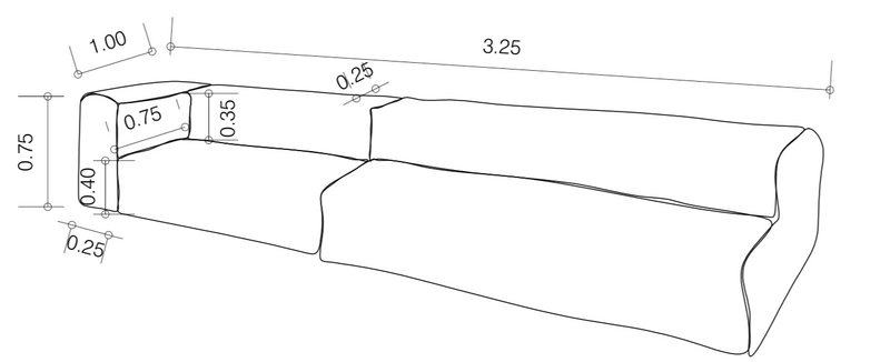 MXHOME Modulsofa - Abziehbar 4/5-Sitzer - Raphia-Effekt - Outdoor-www.Stil-Ambiente.de-Canapé EX 4 places (1 banquette + 1 module gauche) - tissu beige raphia CE-R5G