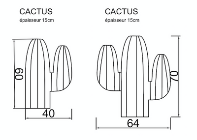 MXHOME Kaktuskissen mit Bast- oder Grüneffekt - Outdoor-www.Stil-Ambiente.de-