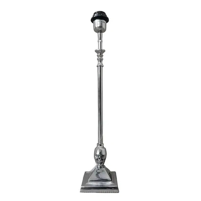 Design Tischlampe Lampenständer mit Totenkopf in Aluminium von Hazenkamp-Stil-Ambiente-P0299S