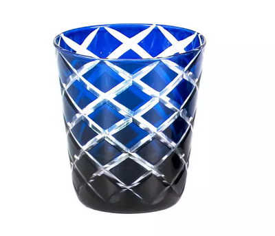 Edzard 2er-Set Kristallgläser Dio (Höhe 10 cm, Füllmenge 230 ml), blau, handgeschliffenes Glas-Stil-Ambiente-8026