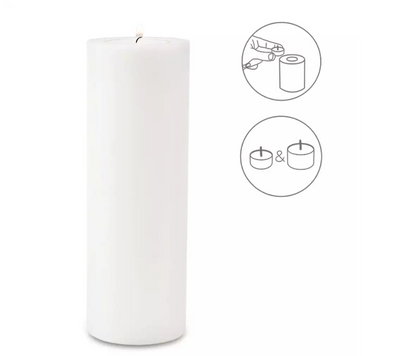 Edzard Dauerkerze Cornelius (Höhe 30 cm, ø 10 cm), weiß, Teelichthalter hitzebeständig 90°-Stil-Ambiente-7823