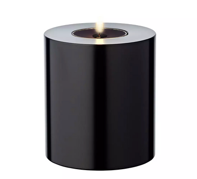 Edzard Dauerkerze Cornelius (Höhe 9 cm, Ø 8 cm), schwarz, Teelichthalter hitzebeständig bis 90°-Stil-Ambiente-7771