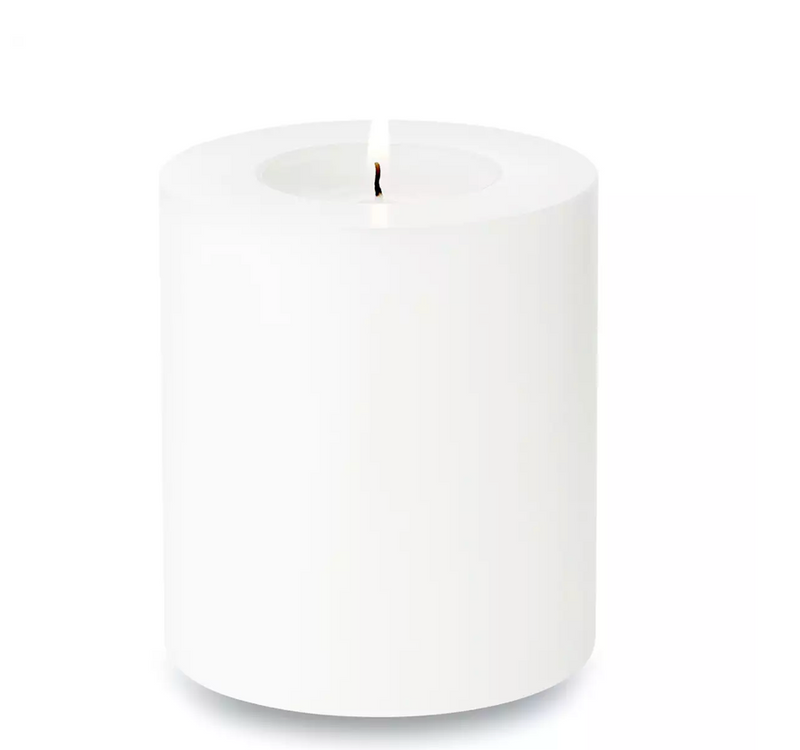 Edzard Dauerkerze Cornelius Pine (Höhe 12 cm, ø 10 cm), weiß, Teelichthalter hitzebeständig 90°-Stil-Ambiente-7667