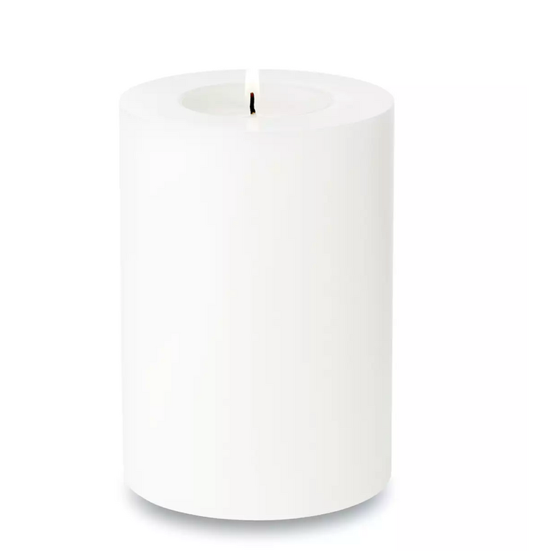 Edzard Dauerkerze Cornelius Pine (Höhe 15 cm, ø 10 cm), weiß, Teelichthalter hitzebeständig 90°-Stil-Ambiente-7668