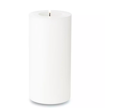 Edzard Dauerkerze Cornelius Pine (Höhe 21 cm, ø 10 cm), weiß, Teelichthalter hitzebeständig 90°-Stil-Ambiente-7669