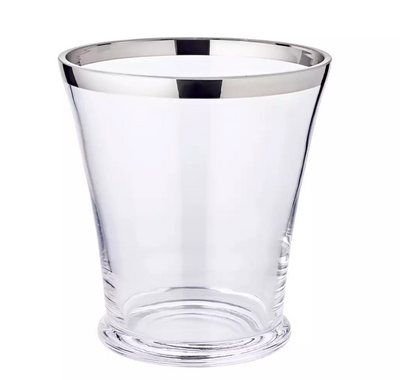 Edzard Flaschenkühler Reuben (Höhe 25 cm, Ø 19,5 cm), mundgeblasenes Kristallglas, Platinrand-Stil-Ambiente-1407