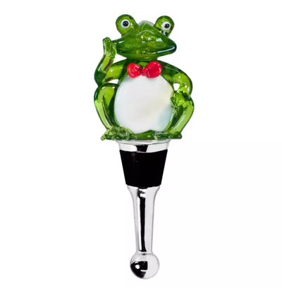 Edzard Flaschenverschluss Frosch (Höhe 12 cm), mit Frosch-Figur, Muranoglas-Art, Handarbeit-Stil-Ambiente-8502